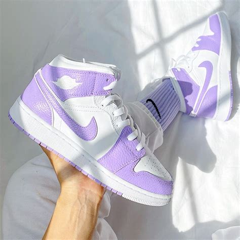 purple preppy Nike shoes